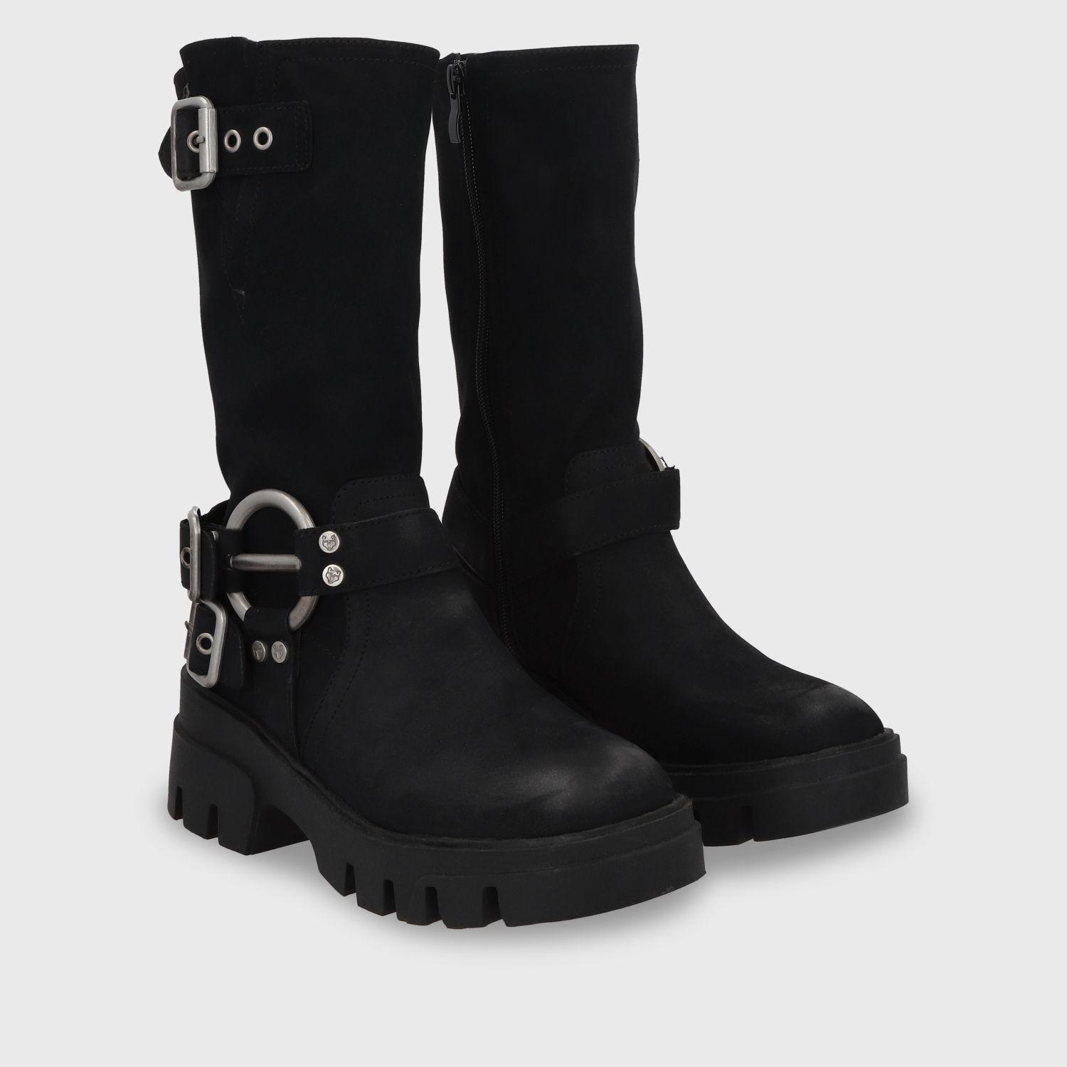 Bota Plataforma Negra Mujer 35985 Gotta-2