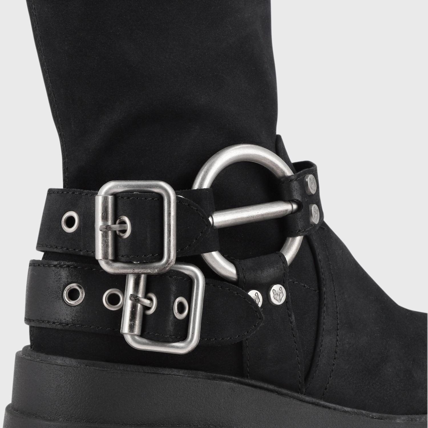 Bota Plataforma Negra Mujer 35985 Gotta-5