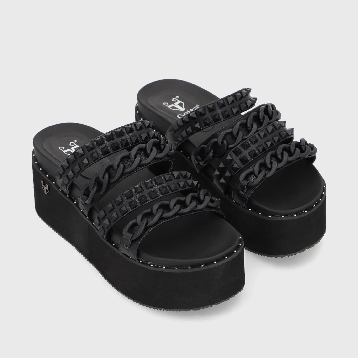 Sandalia Negra B Mujer 1566B Gotta-2