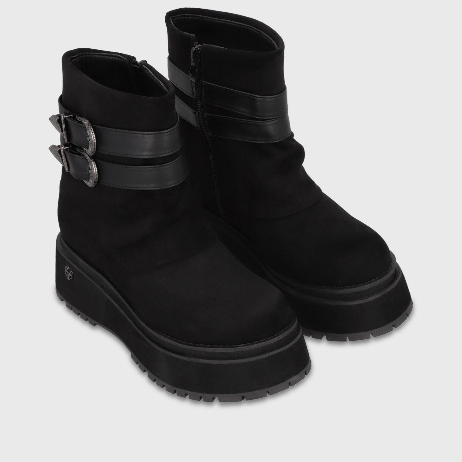 Botin Plataforma Negro Mujer 159F1 Gotta-2