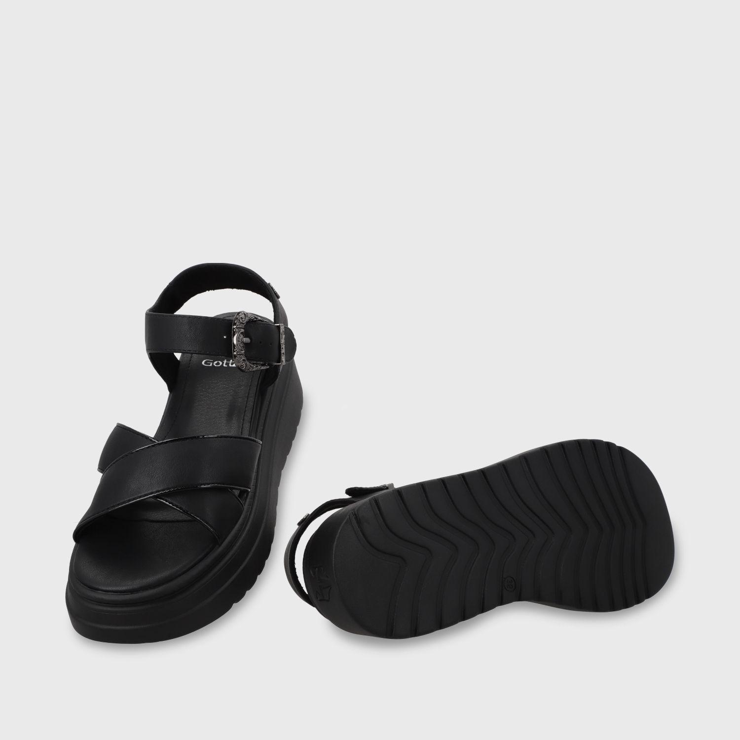 Sandalia Plataforma Negra Mujer 55923 Gotta-6