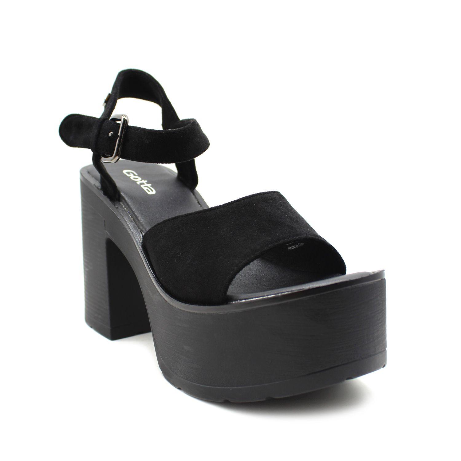 Sandalia Negra Mujer 15802 Gotta-1