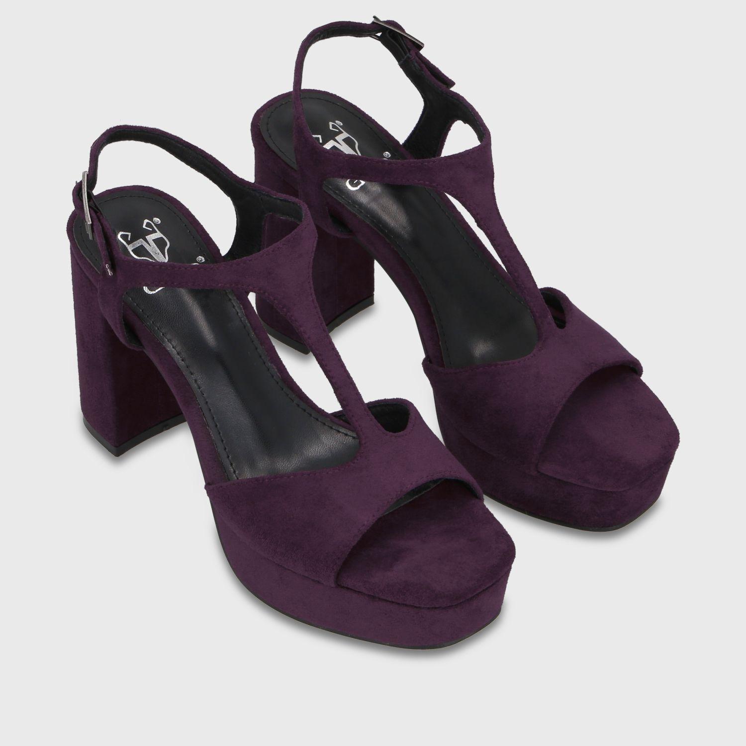 Sandalia Taco Burdeo Mujer 659100 Gotta-2