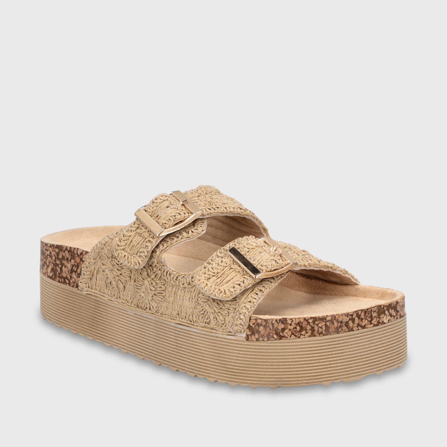 Sandalia Plataforma Beige Mujer 65951 Gotta-1
