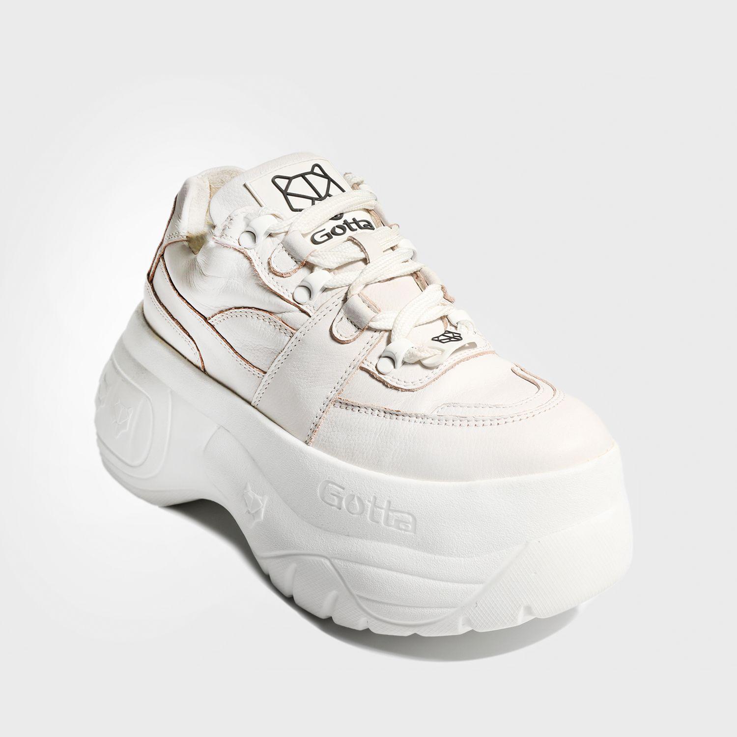 Zapatilla Cuero Blanca Mujer 18530 Gotta-1