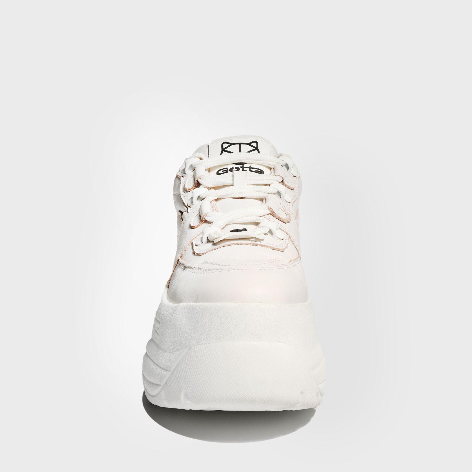 Zapatilla Cuero Blanca Mujer 18530 Gotta-2