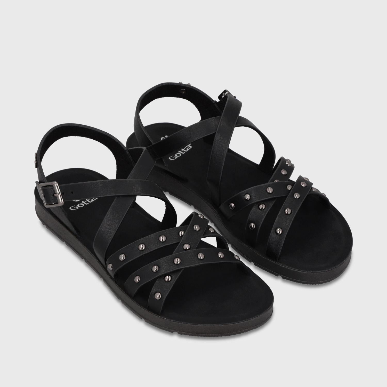 Sandalia Negra Mujer 65700 Gotta-2