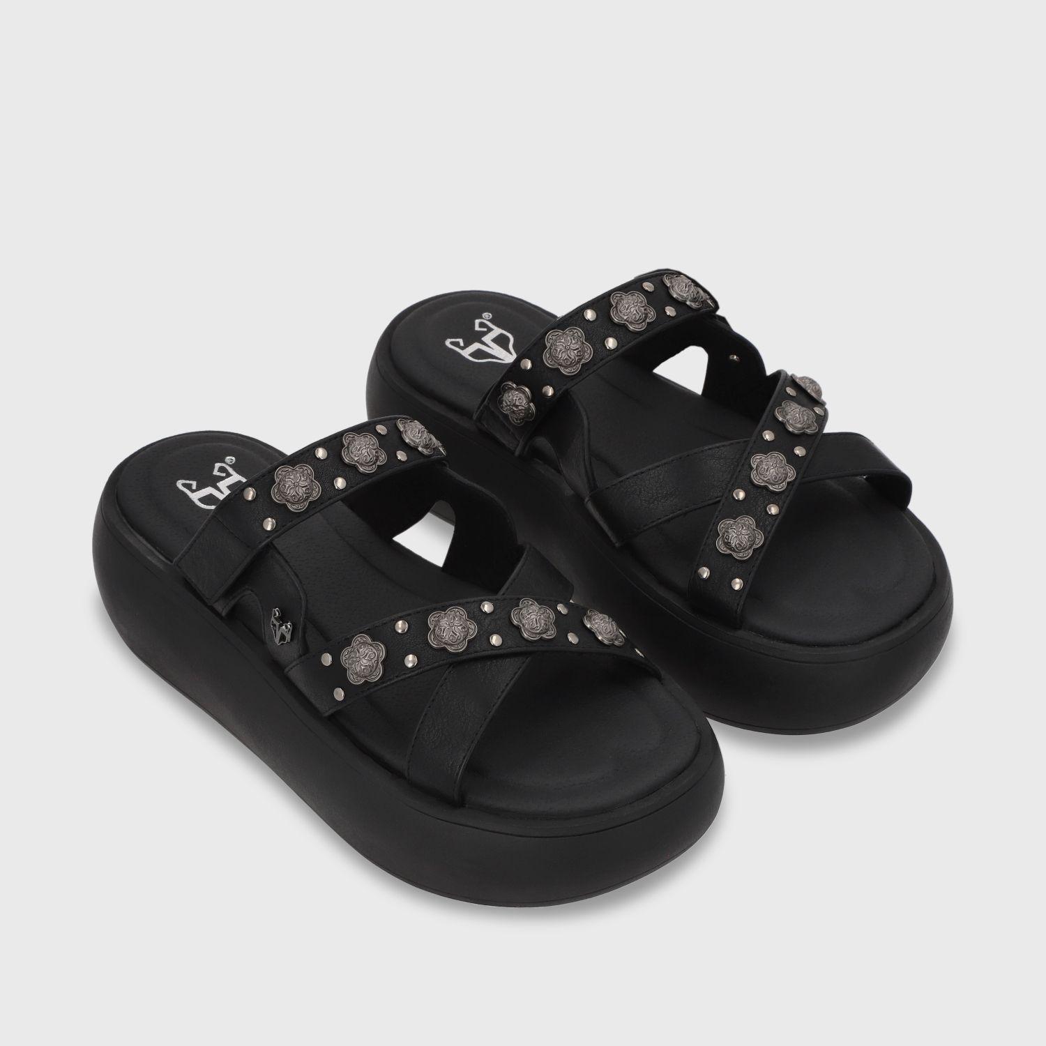 Sandalia Plataforma Negro Mujer 43035 Gotta-2