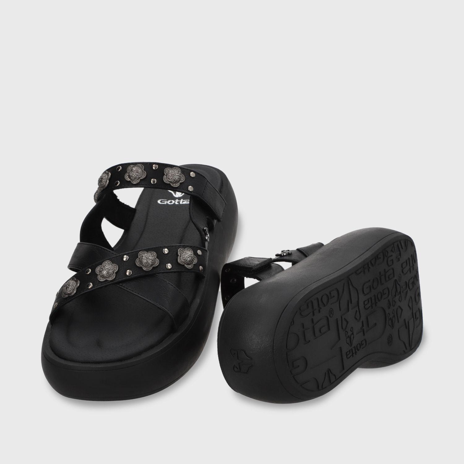 Sandalia Plataforma Negro Mujer 43035 Gotta-6