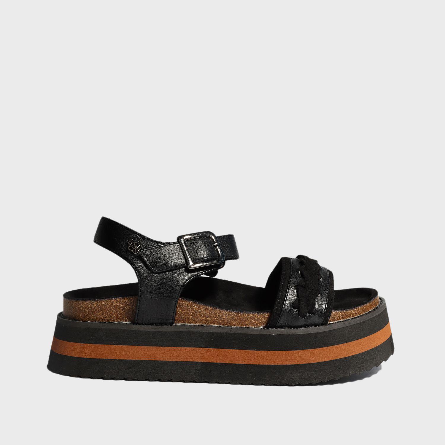 Sandalia Plataforma Negra Mujer 15264 Gotta-0