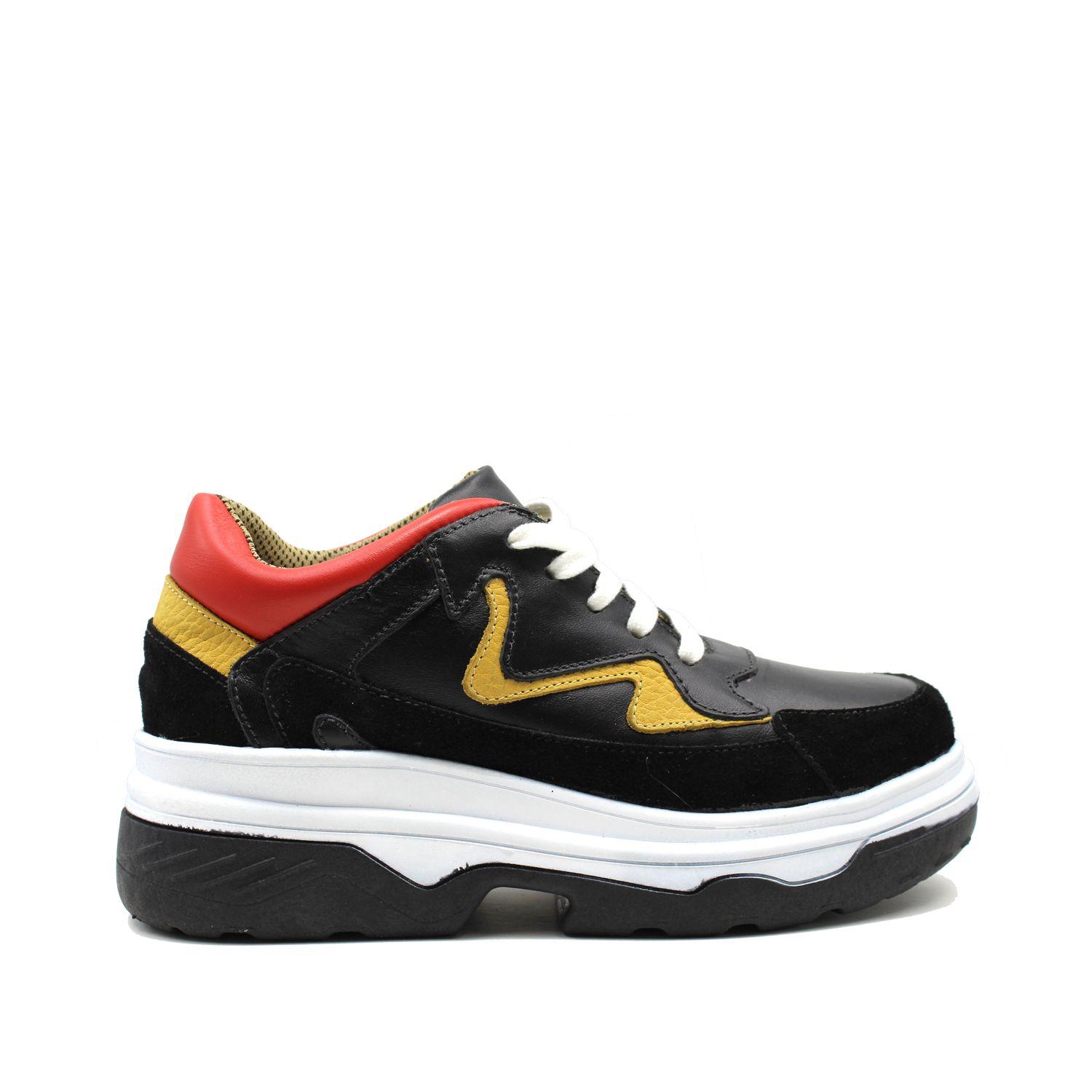 ZAPATILLA CUERO MONSTER NEGRA RS0066-0