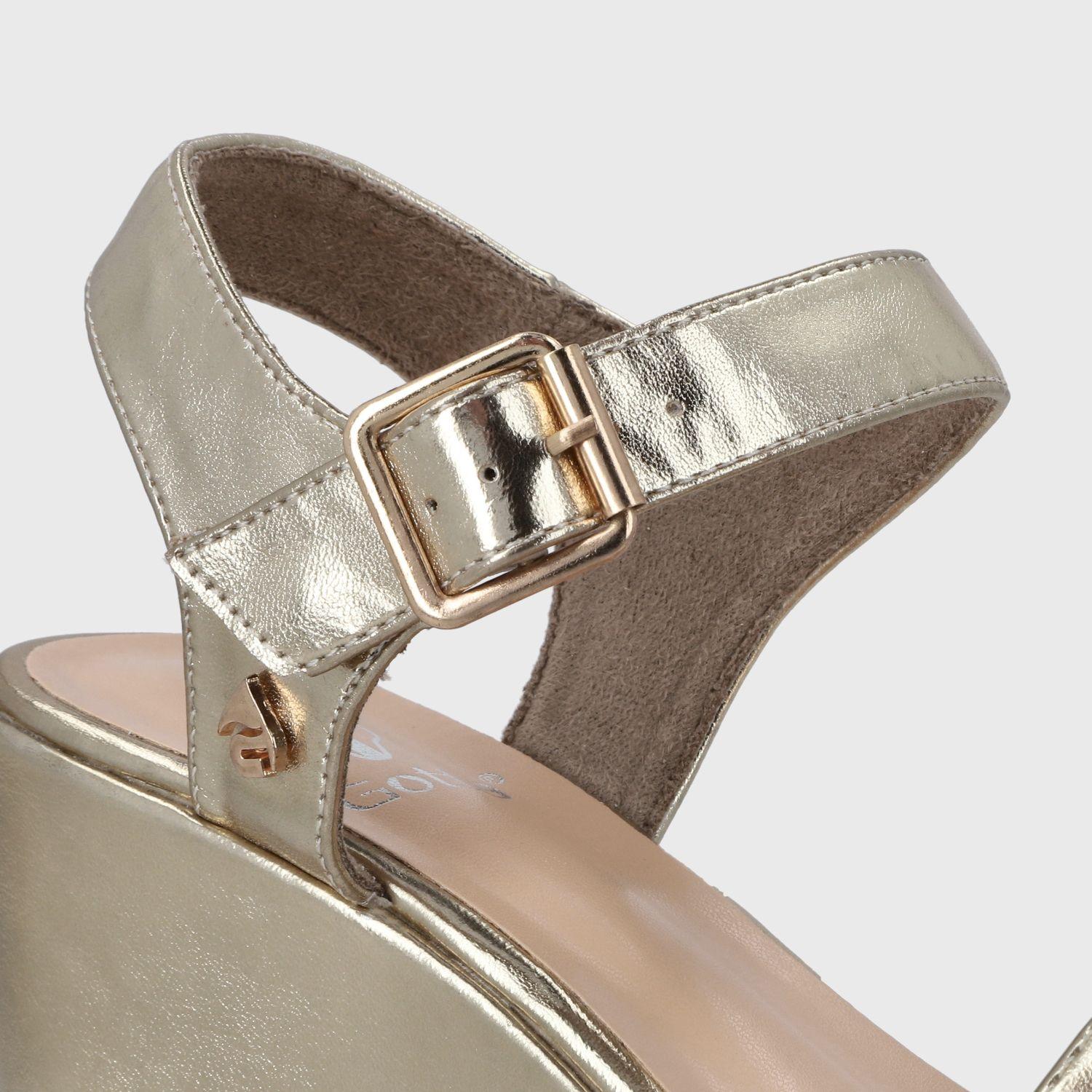 Sandalia Plataforma Dorada Mujer C5473 Gotta-5