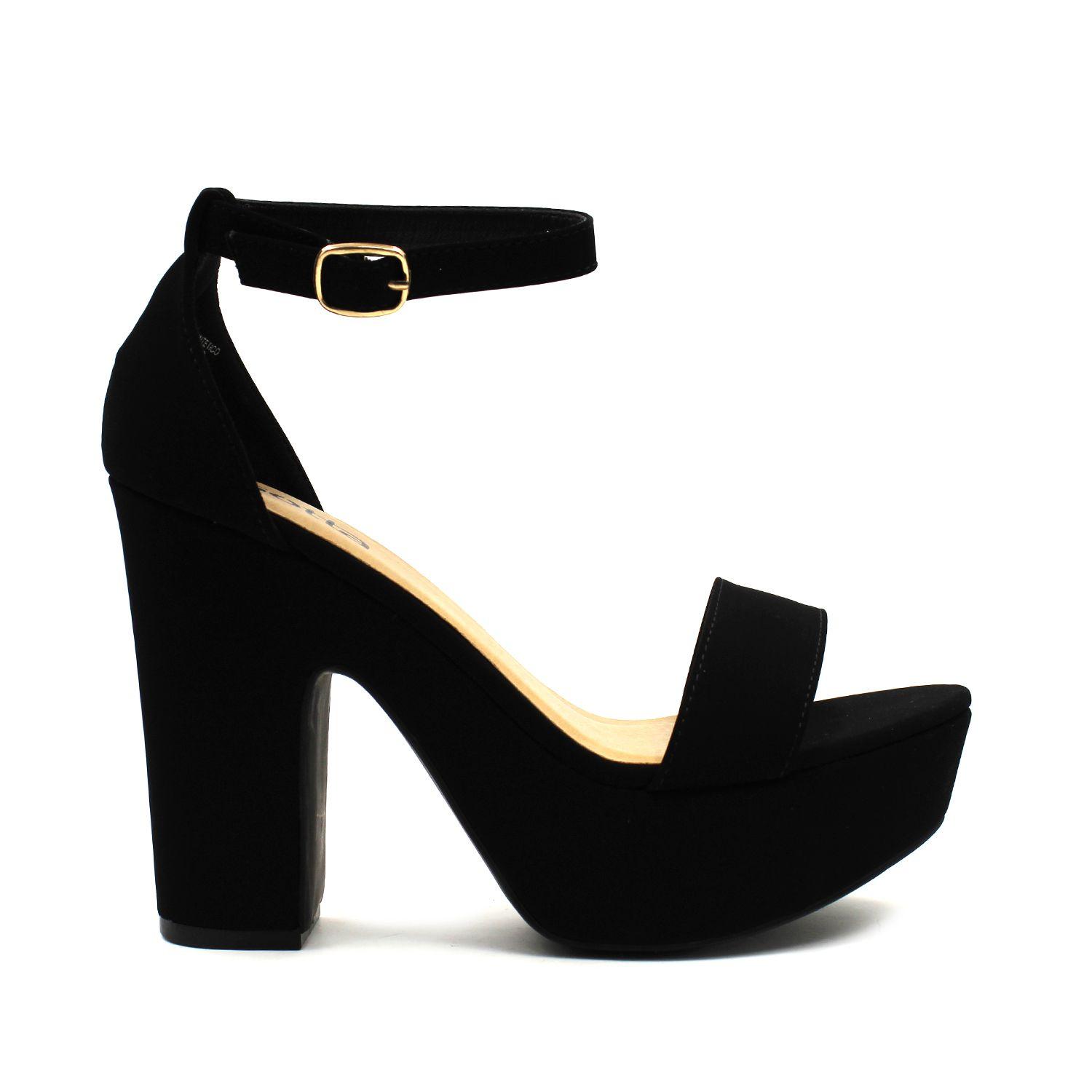 Sandalia Taco Negra Mujer 96107 Gotta-0