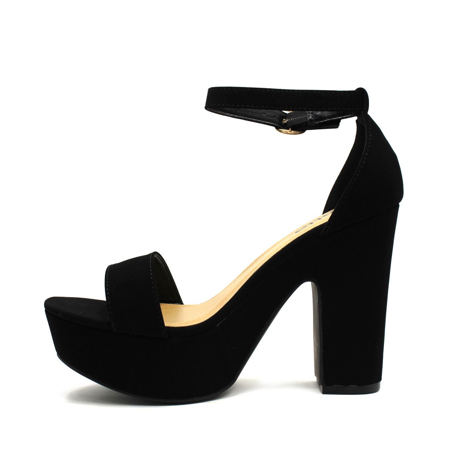 Sandalia Taco Negra Mujer 96107 Gotta-3