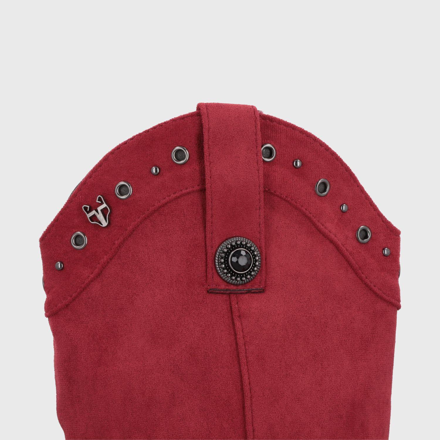 Bota Taco Roja Mujer 55301 Gotta-5
