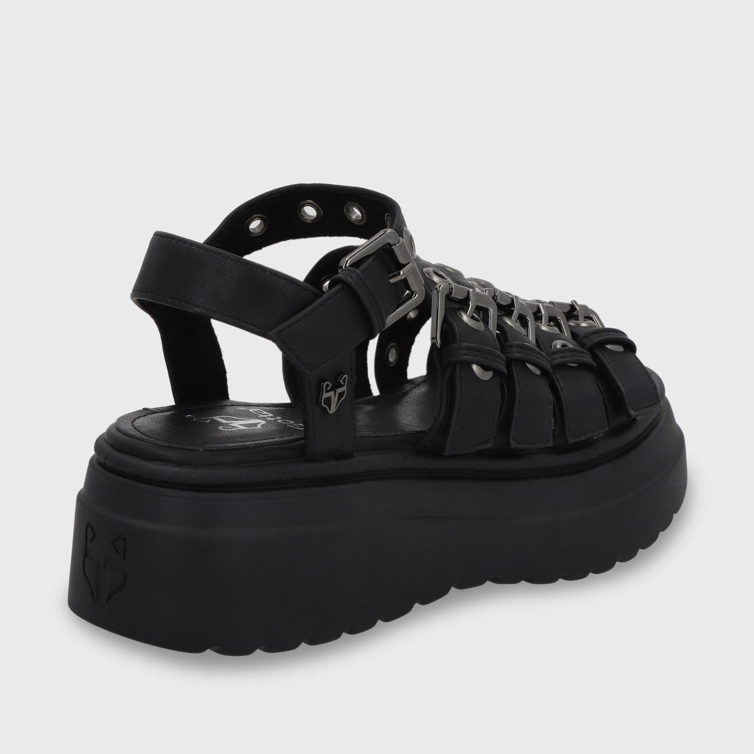 Sandalia Plataforma Negro Mujer 55920 Gotta-4