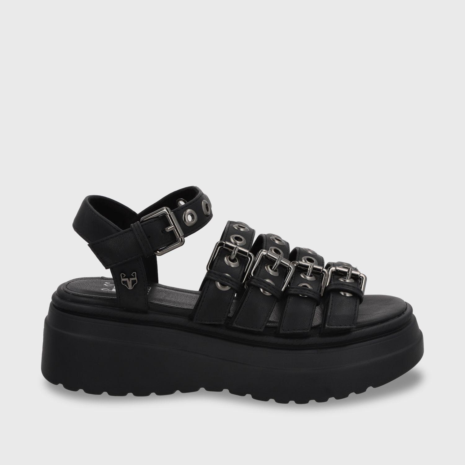 Sandalia Plataforma Negro Mujer 55920 Gotta-0