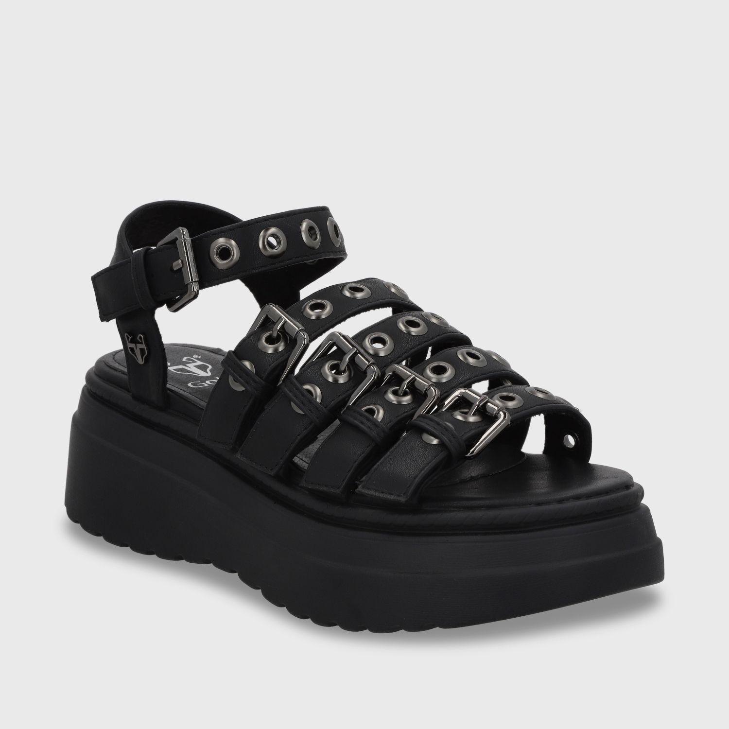 Sandalia Plataforma Negro Mujer 55920 Gotta-1