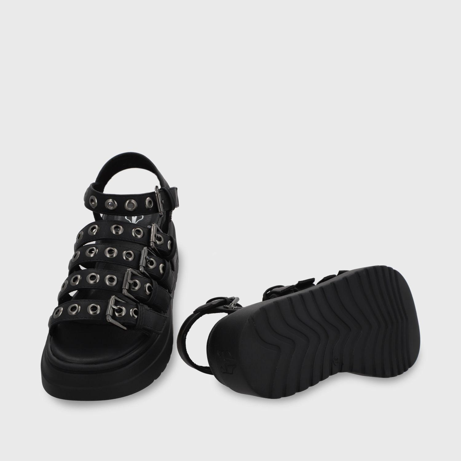 Sandalia Plataforma Negro Mujer 55920 Gotta-6