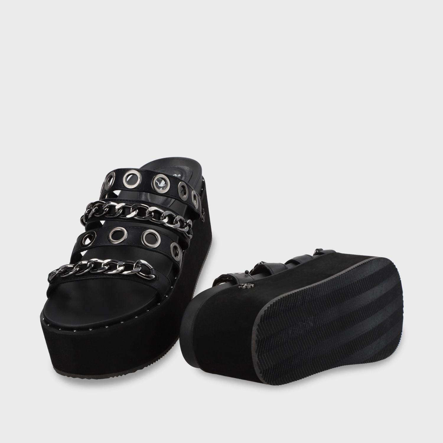 Sandalia Plataforma Negro Mujer 1566C Gotta-6