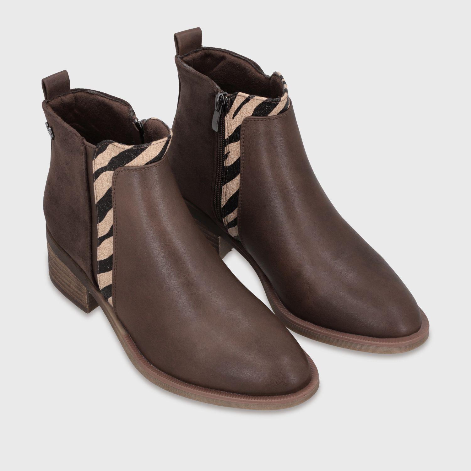 Botin Taco Café Mujer 4310402 Gotta-2