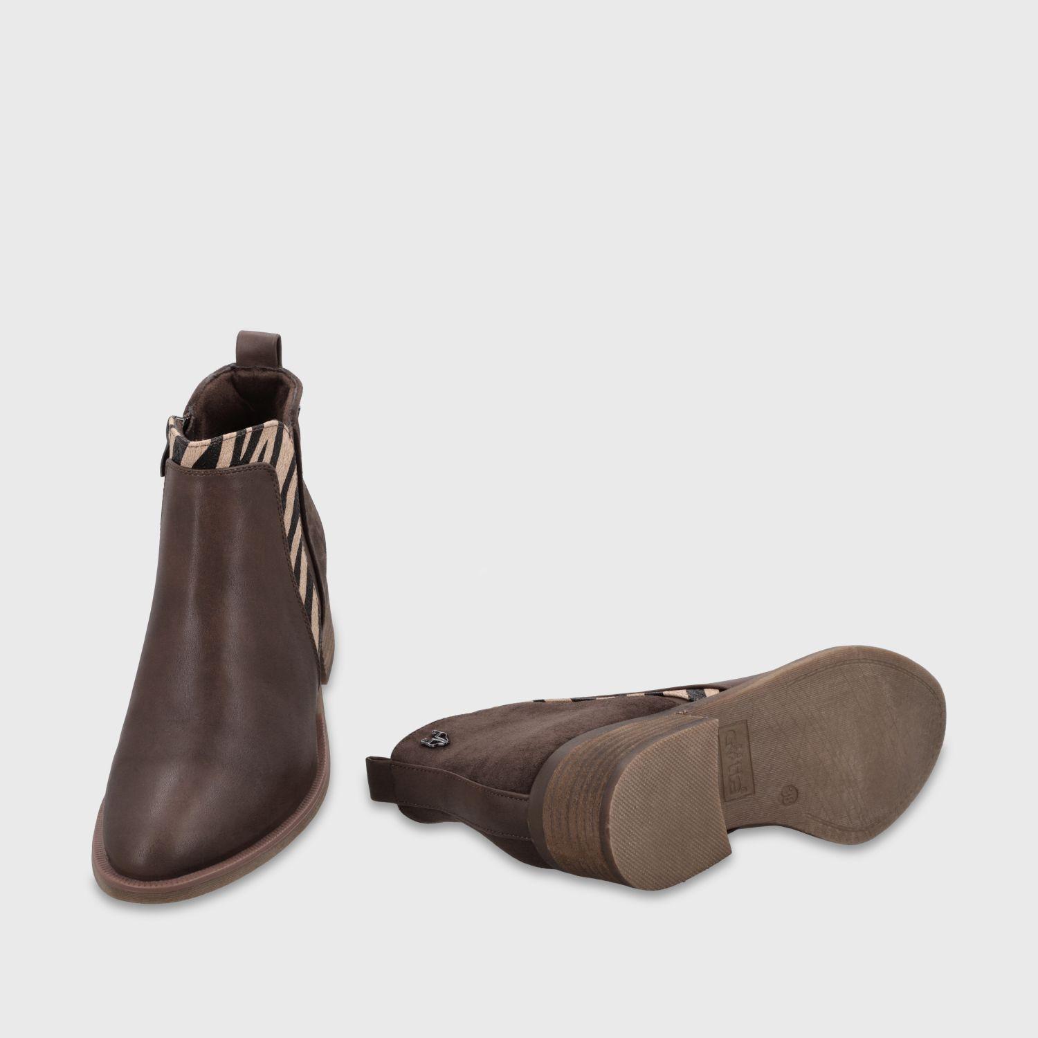 Botin Taco Café Mujer 4310402 Gotta-6