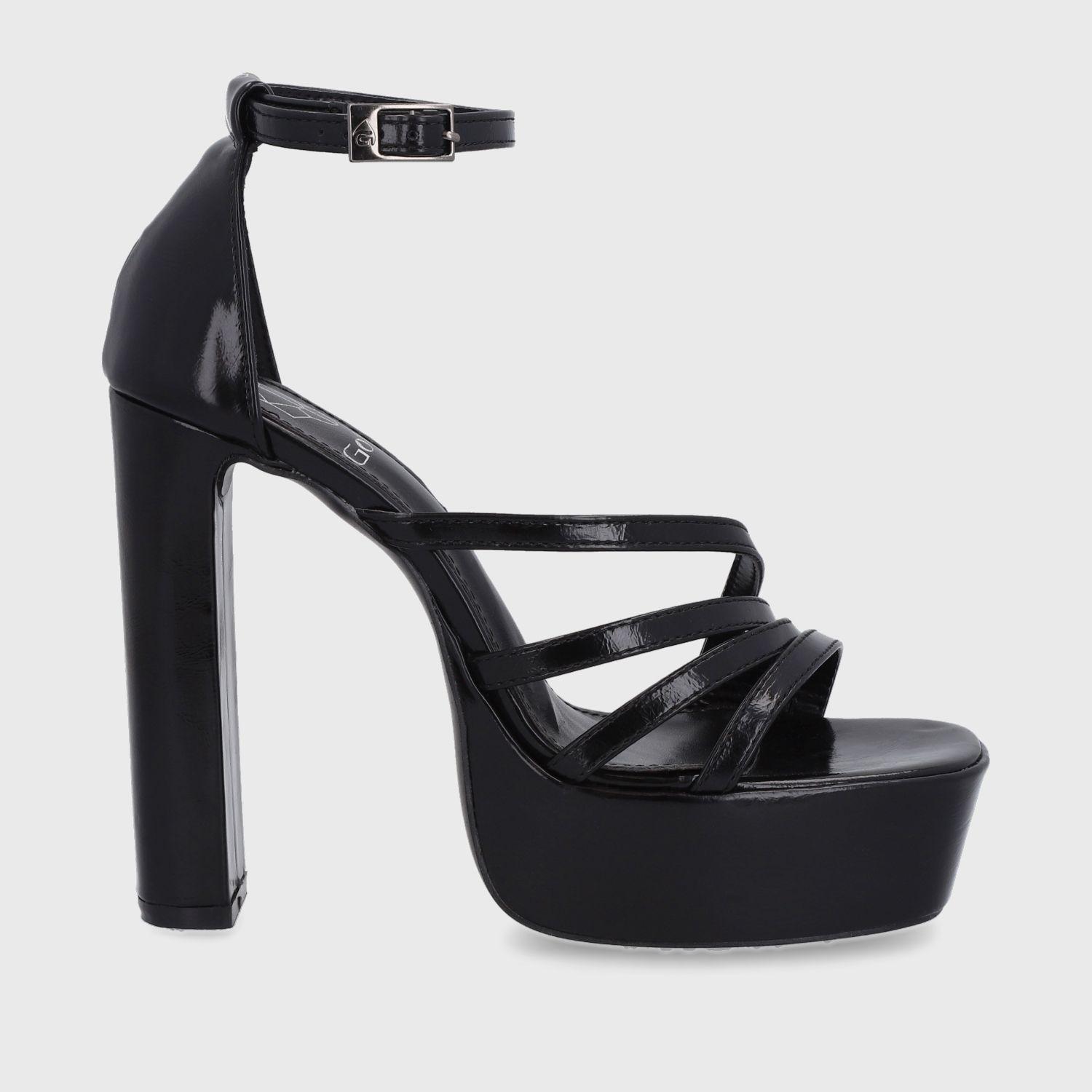 Sandalia Taco Charol Negra Mujer 35102 Gotta-0