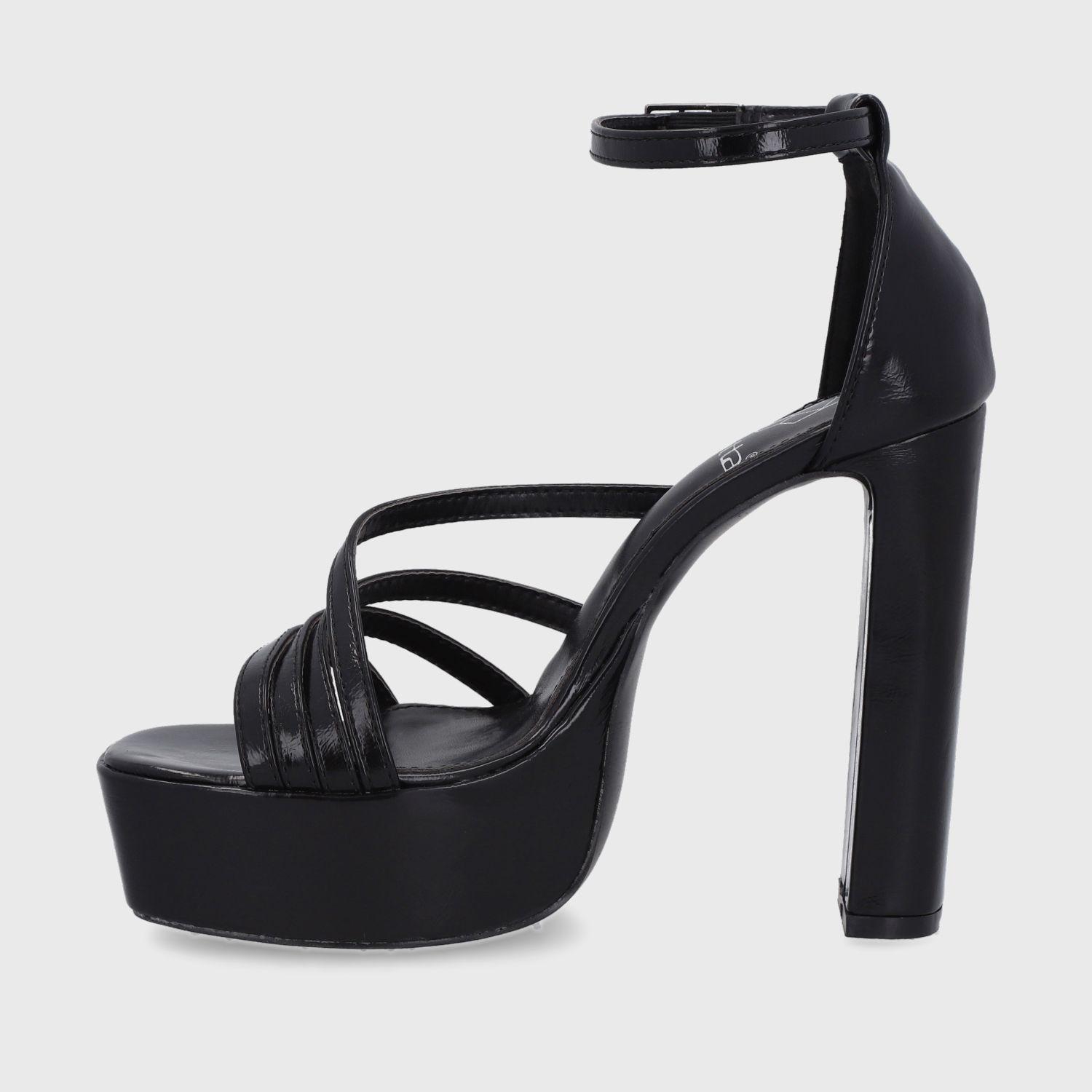 Sandalia Taco Charol Negra Mujer 35102 Gotta-3