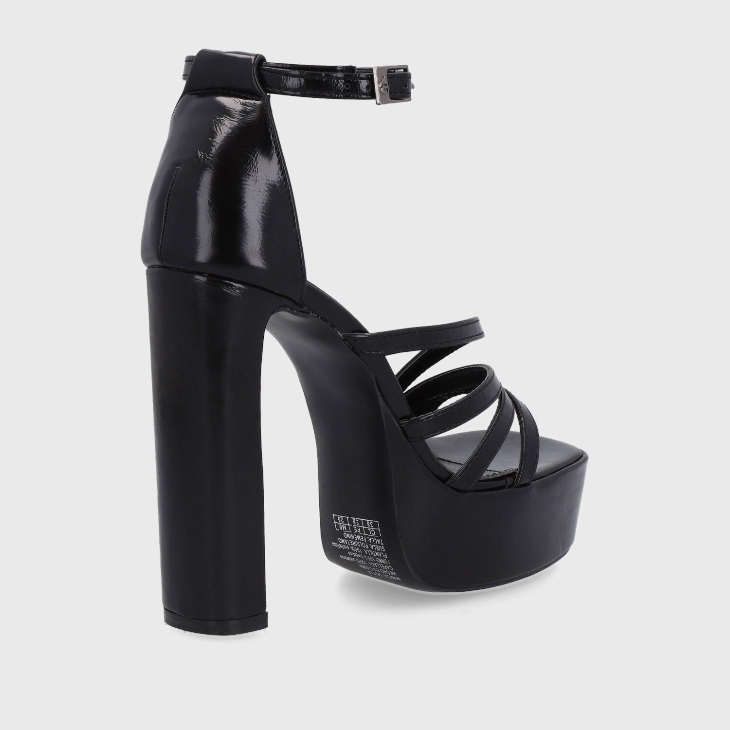 Sandalia Taco Charol Negra Mujer 35102 Gotta-4