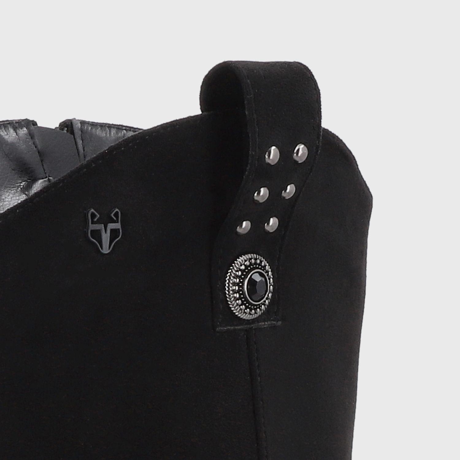 Bota Plataforma Negra Mujer 15170 Gotta-5