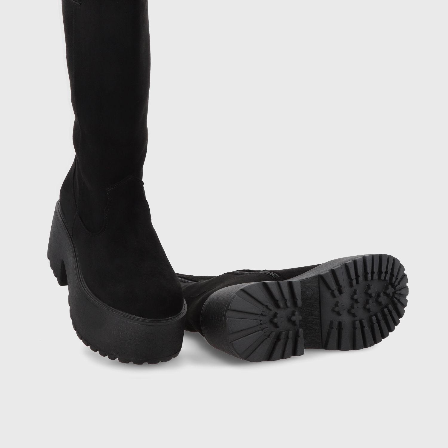 Bota Plataforma Negra Mujer 15170 Gotta-6