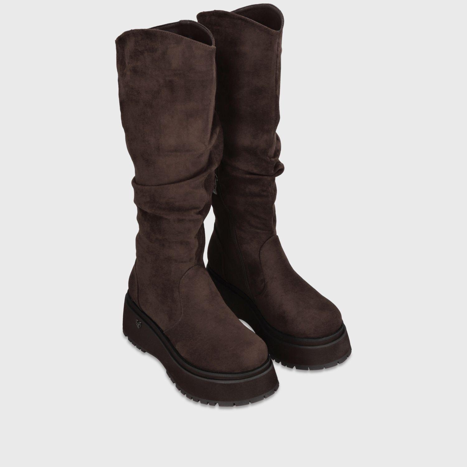 Bota Plataforma Café Mujer 1509202 Gotta-2