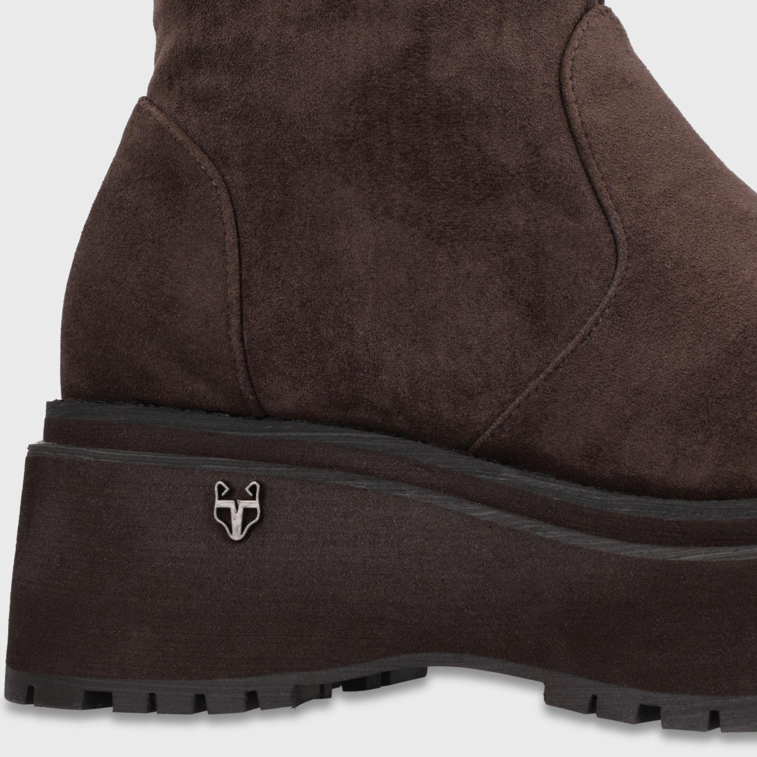 Bota Plataforma Café Mujer 1509202 Gotta-5