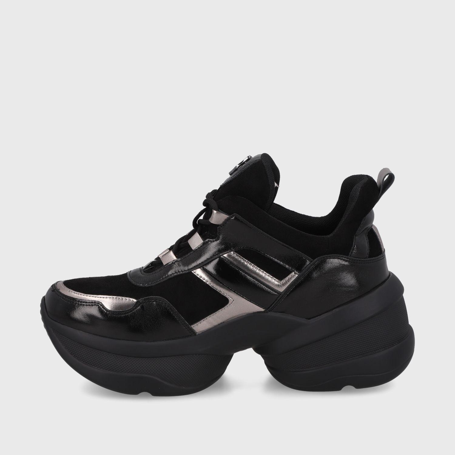 Zapatilla Plataforma Negra Mujer 13162 Gotta-3