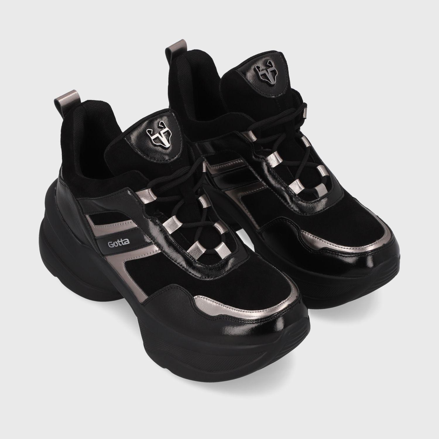 Zapatilla Plataforma Negra Mujer 13162 Gotta-2