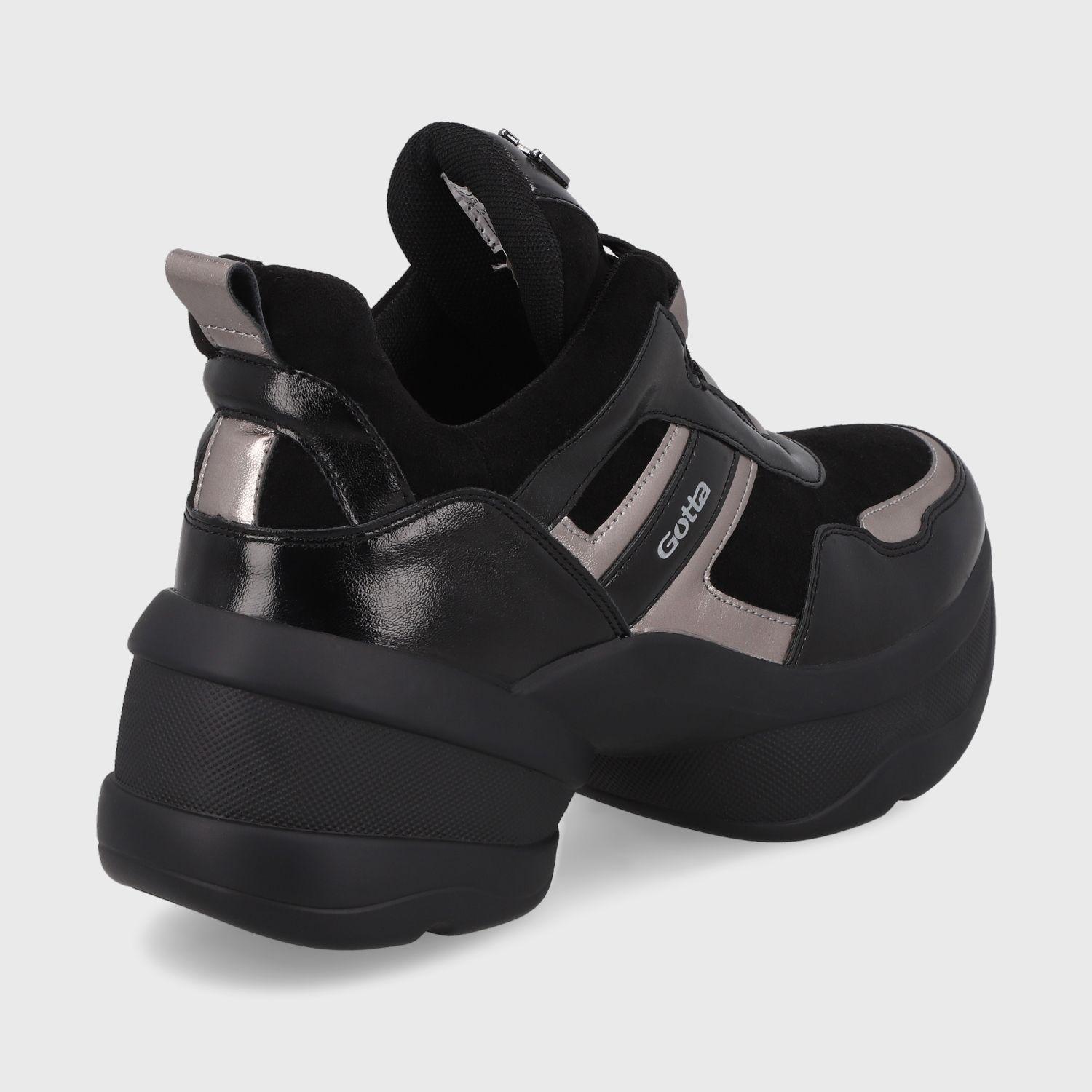 Zapatilla Plataforma Negra Mujer 13162 Gotta-4