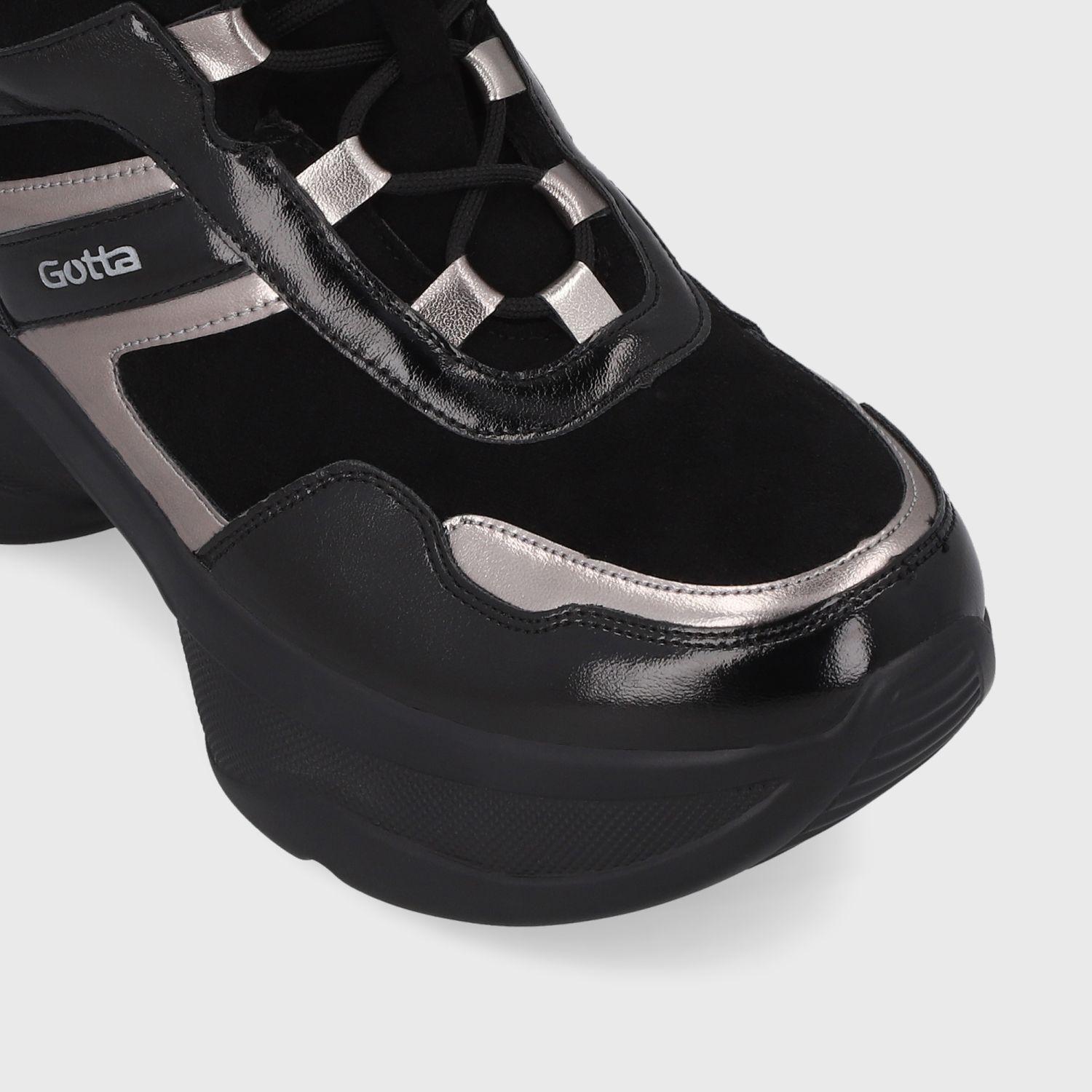 Zapatilla Plataforma Negra Mujer 13162 Gotta-5