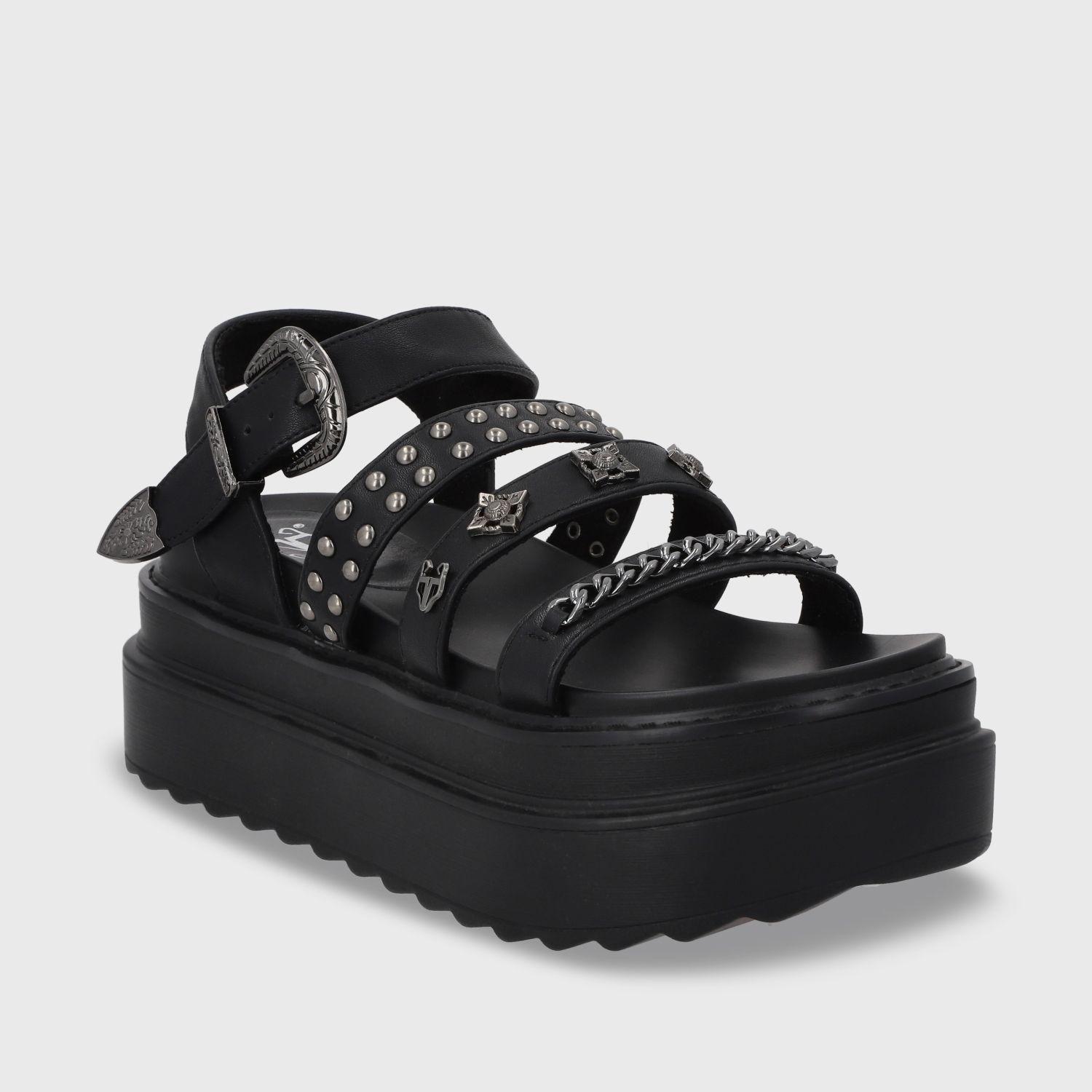 Sandalia Plataforma Negro Mujer 25235 Gotta-1