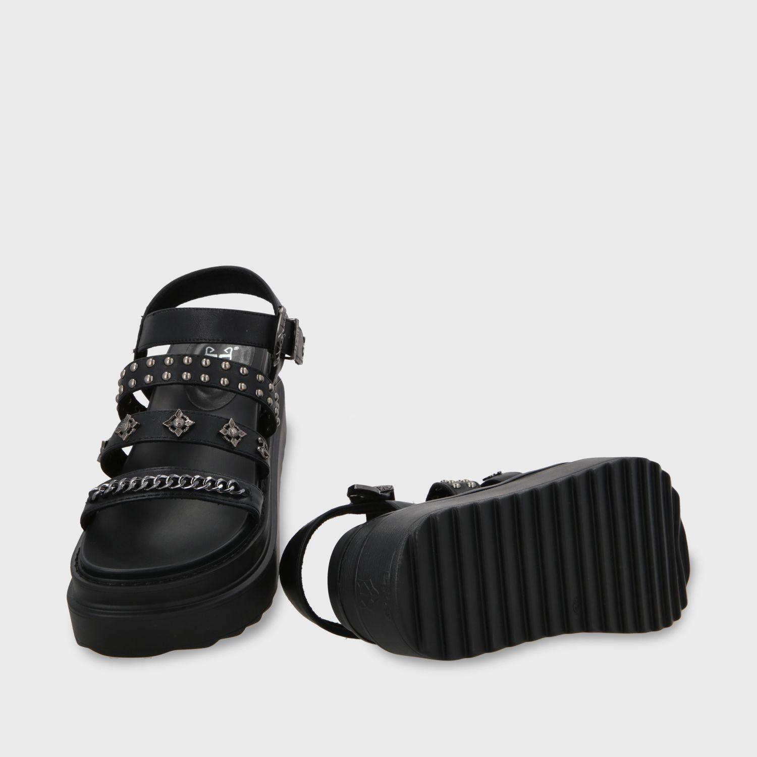 Sandalia Plataforma Negro Mujer 25235 Gotta-6