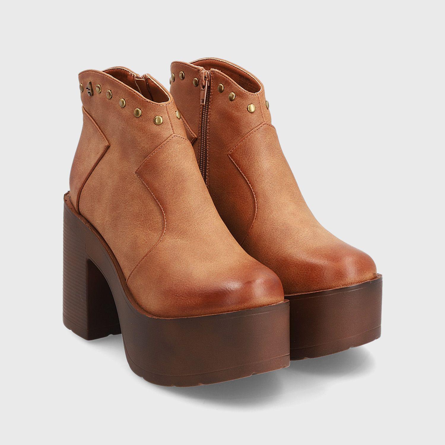 Botín Plataforma Camel Mujer 15036 Gotta-2