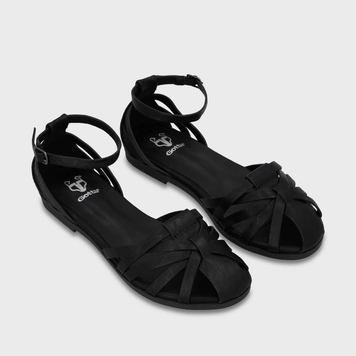 Sandalia Negra Mujer 64161 Gotta-2