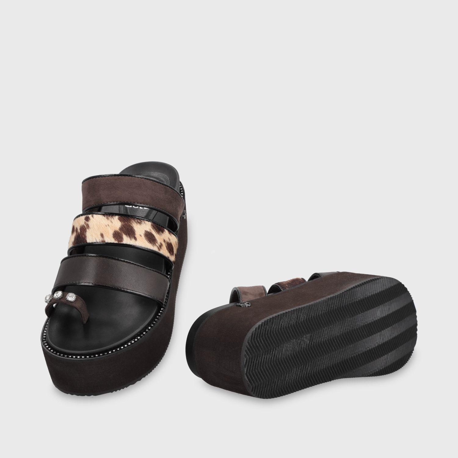 Sandalia Plataforma Café Mujer 15662 Gotta-6