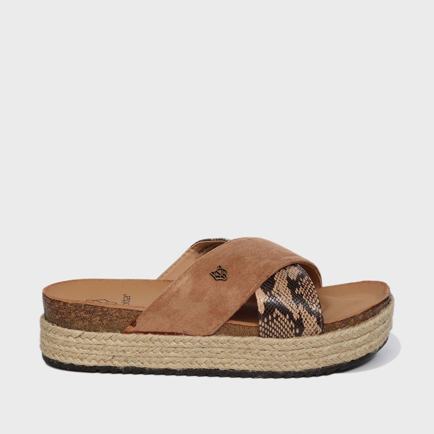 Sandalia Plataforma Animal Print Mujer 23193 Gotta-0