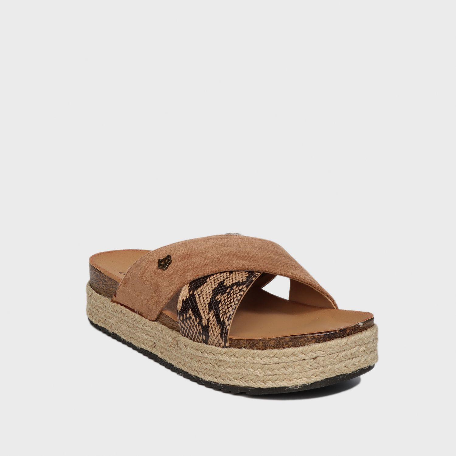 Sandalia Plataforma Animal Print Mujer 23193 Gotta-1