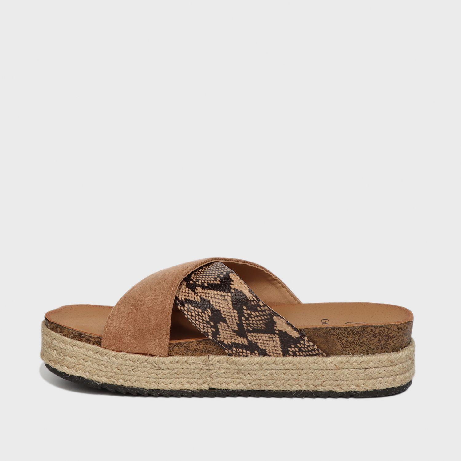 Sandalia Plataforma Animal Print Mujer 23193 Gotta-3