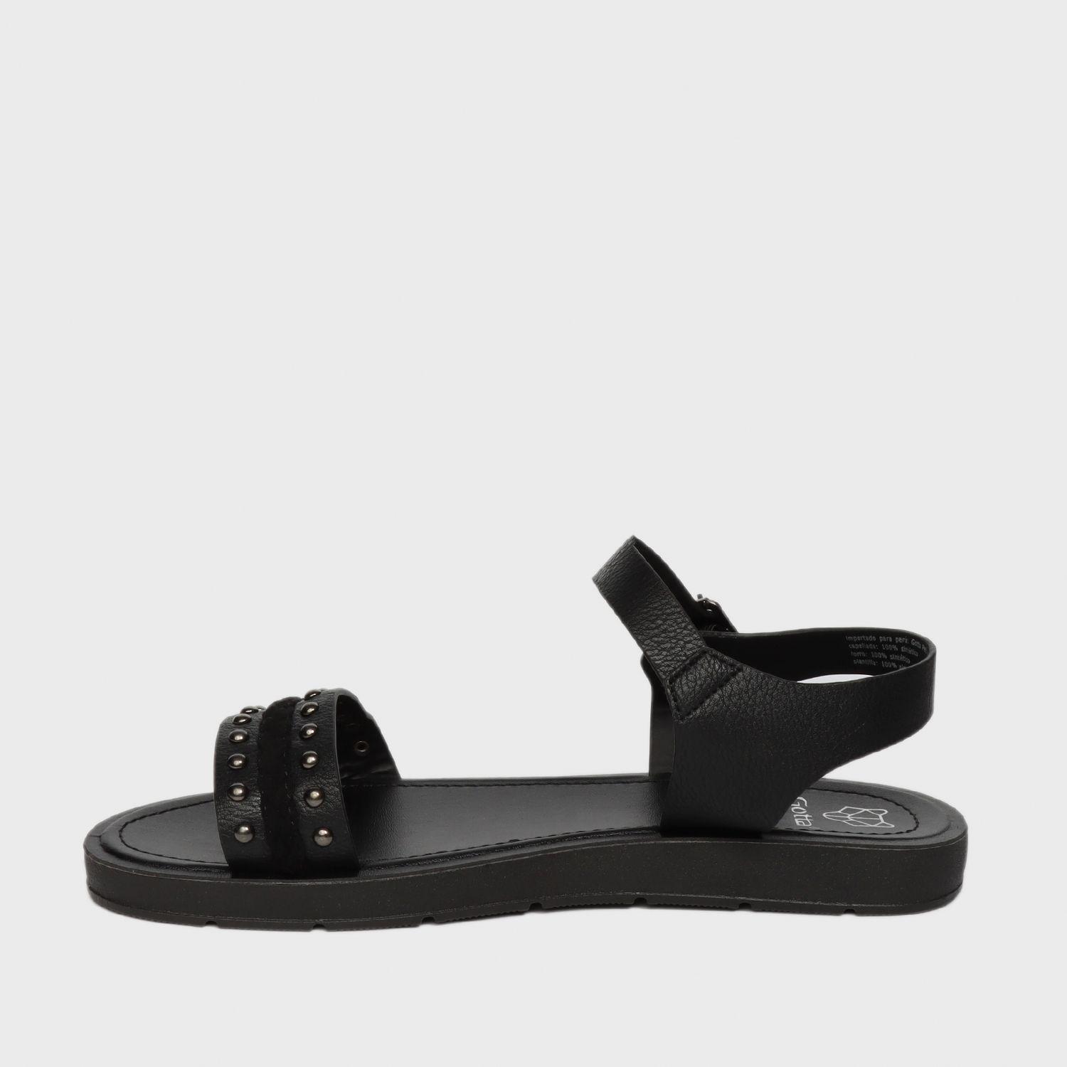 Sandalia Plana Negra Mujer 13253 Gotta-3