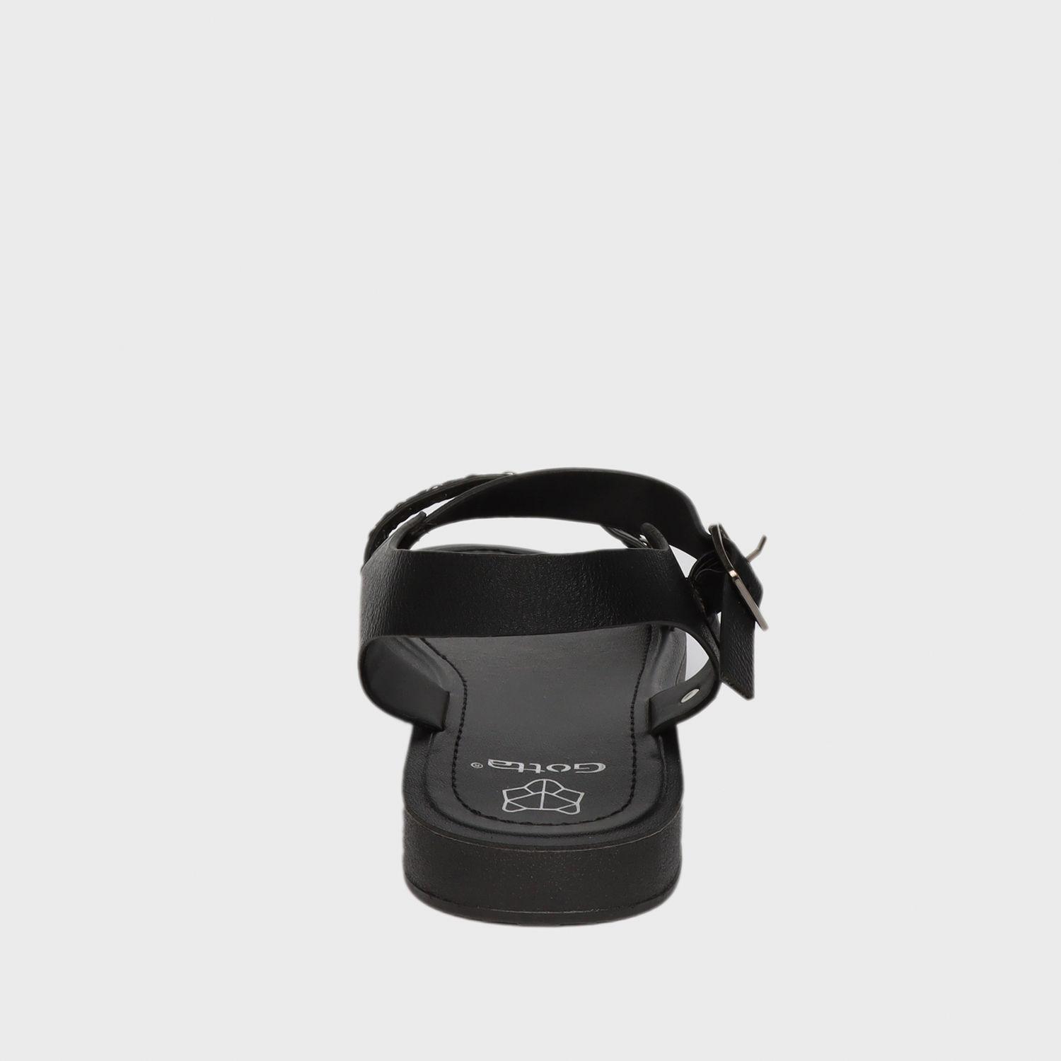 Sandalia Plana Negra Mujer 13253 Gotta-4