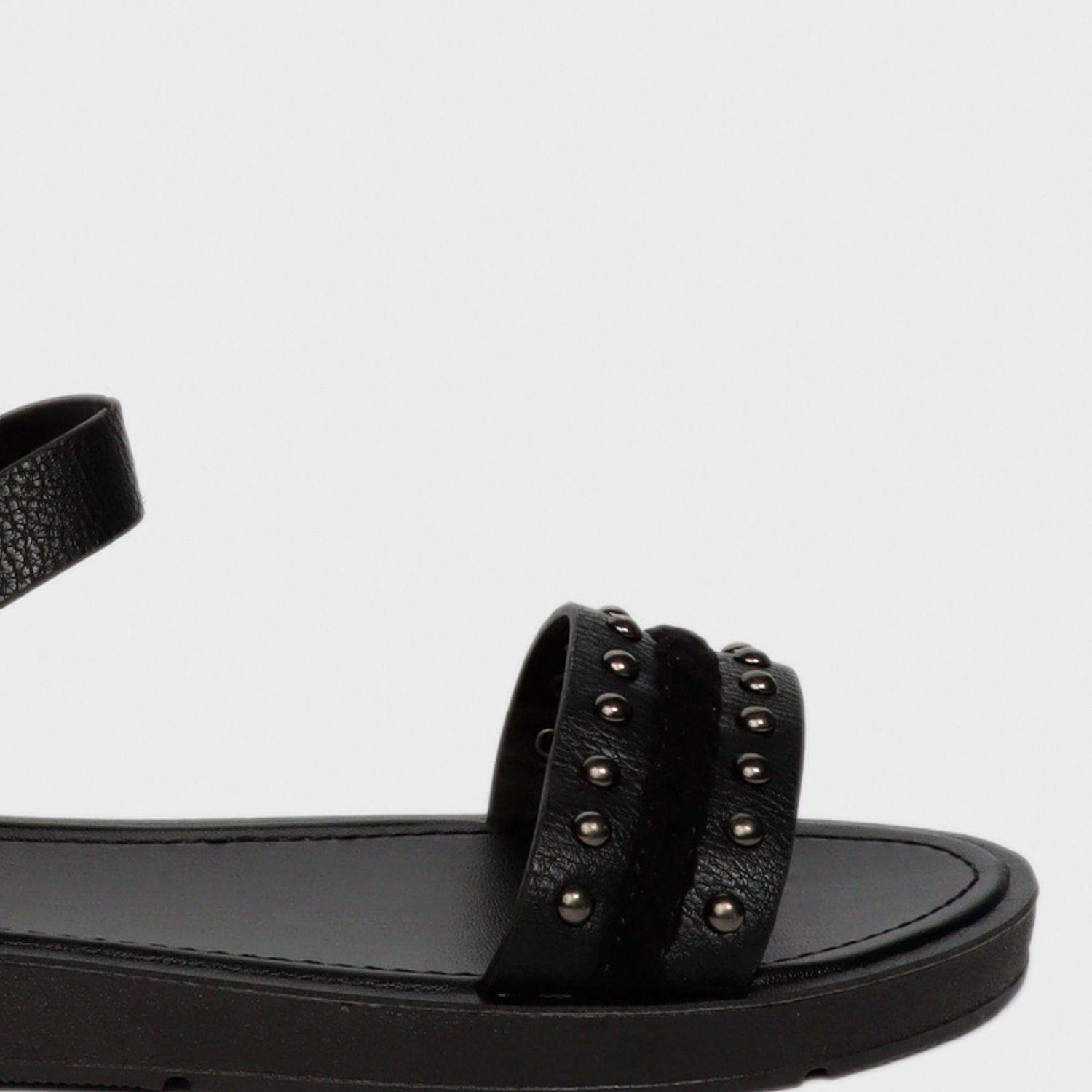 Sandalia Plana Negra Mujer 13253 Gotta-5