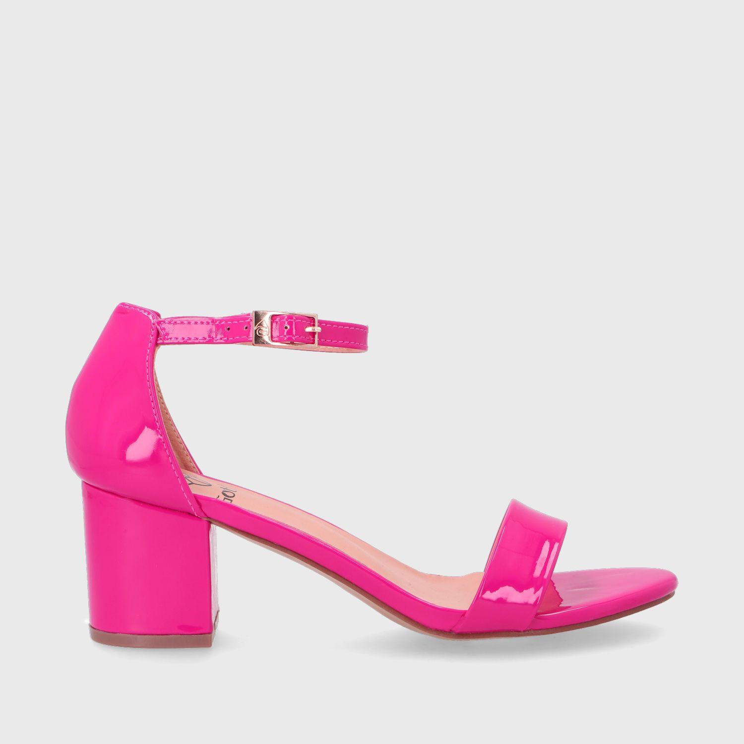 Sandalia Taco Fucsia Mujer C6161 Gotta-0