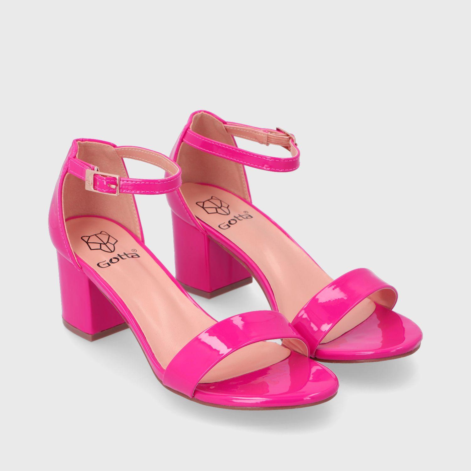 Sandalia Taco Fucsia Mujer C6161 Gotta-3